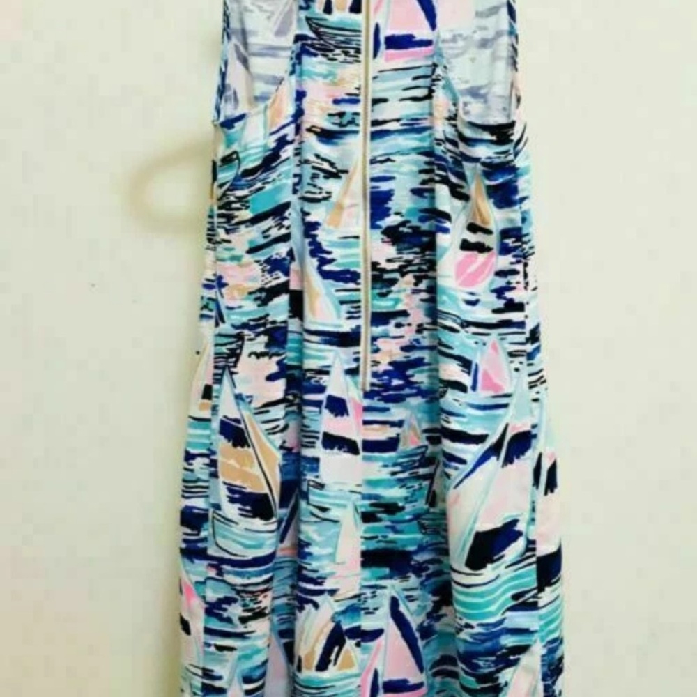 Lilly Pulitzer Blue Patterned Women's Swim Dress 6 - Picture 9 of 9